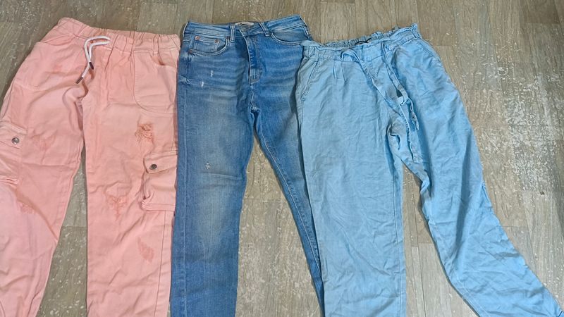 Combo Of 3 Branded Good Quality Denims Jogger Pant