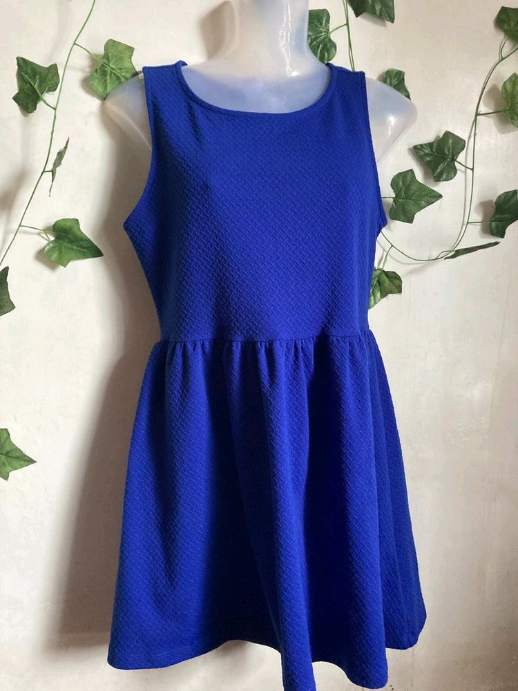 FOREVER 21 BLUE DRESS Size M Bust 30-32 Inches