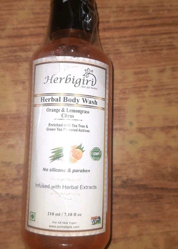 Herbgiri Herbal Bodywash Orange And Lemongrass