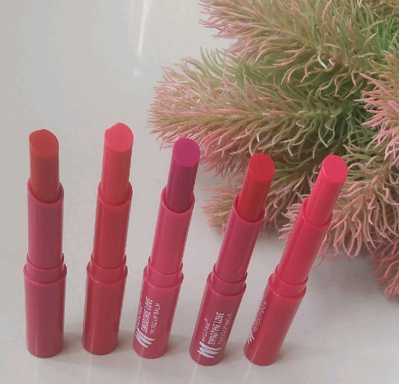 Combo Of 5 Tinted Lip Balm