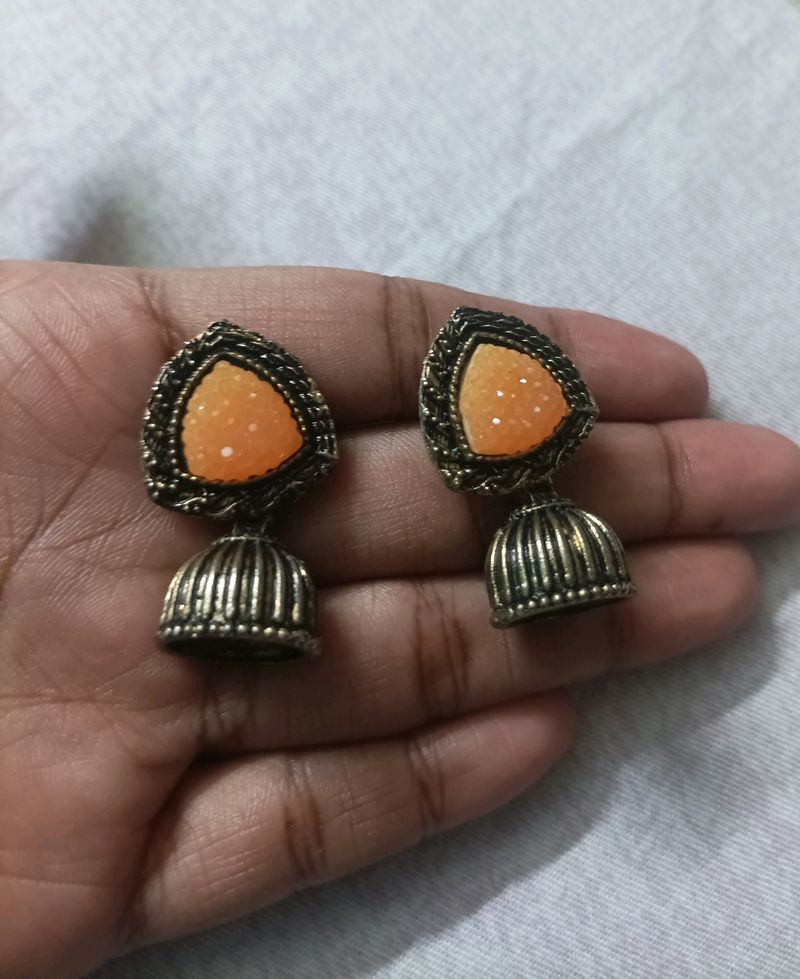 Pink Jhumkas