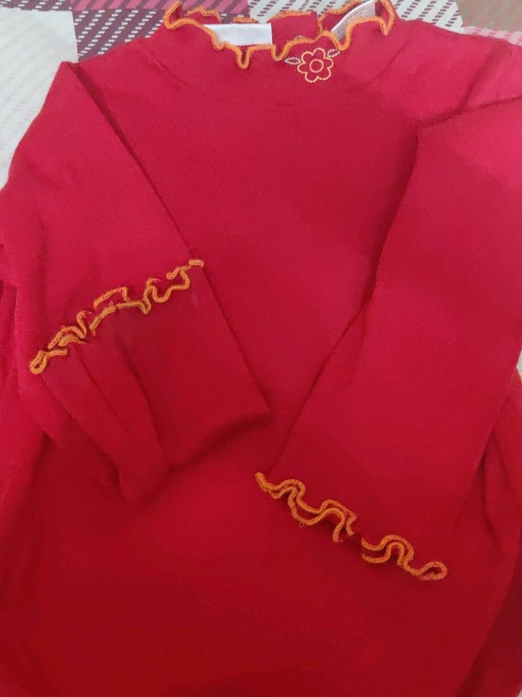 Tunic Red For Baby Girls