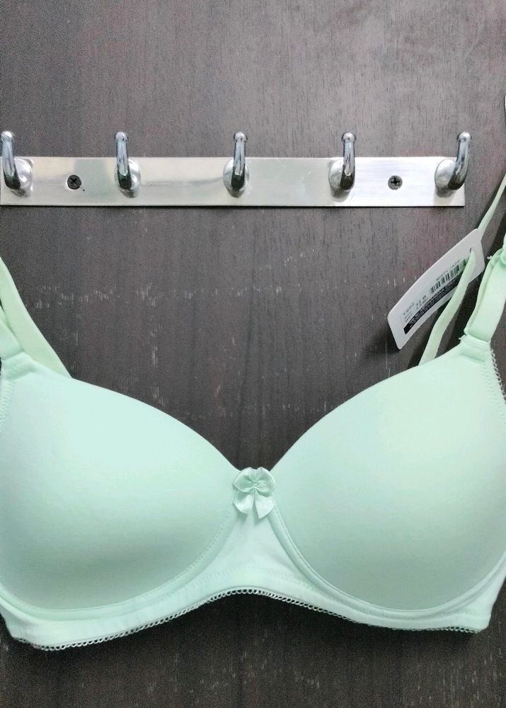 pastel green bra