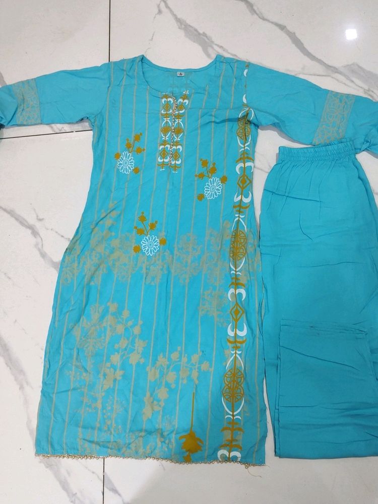 #Sale-Deal Cyan Blue Suit Set