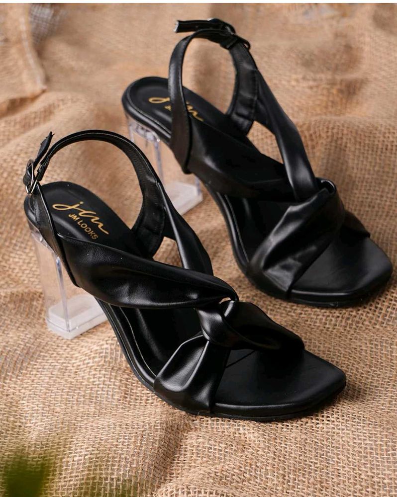 Women Leather Heels Sandals