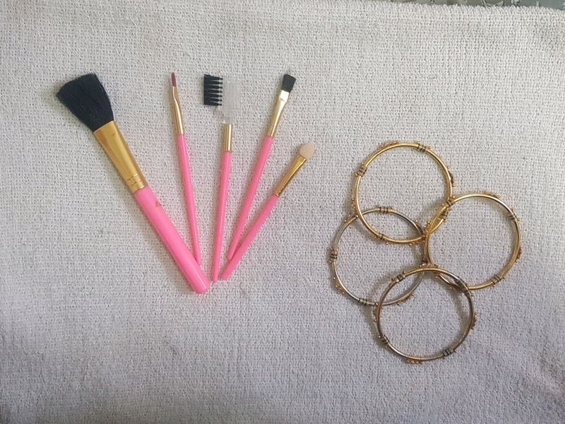 Makeup Brushes And Bangle