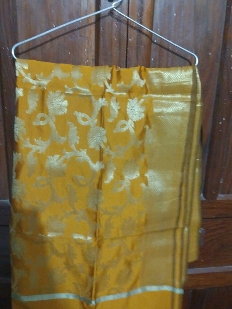 Chanderi Silk Mustard Colour Dupatta