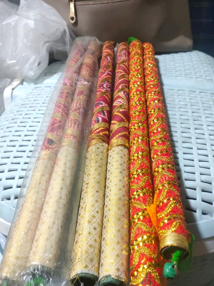 New Garba 3 Pair Sticks Dandiya Total 6