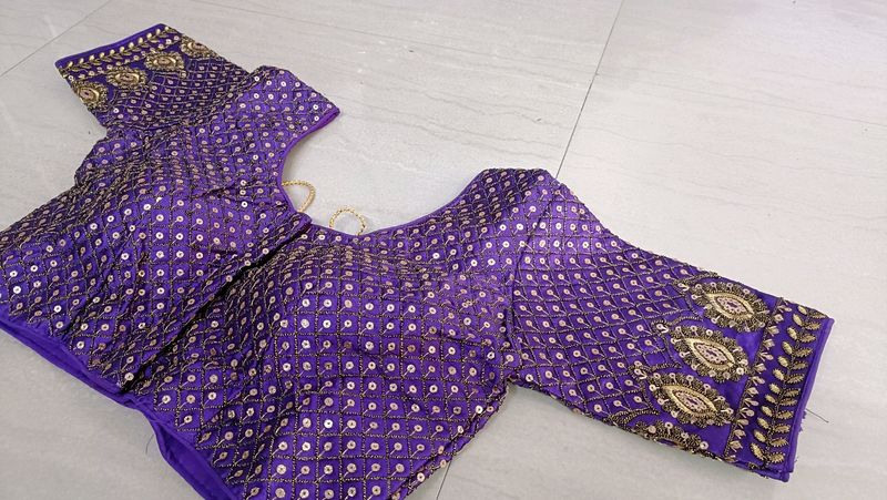 Boondi Heavy Blouse Purple