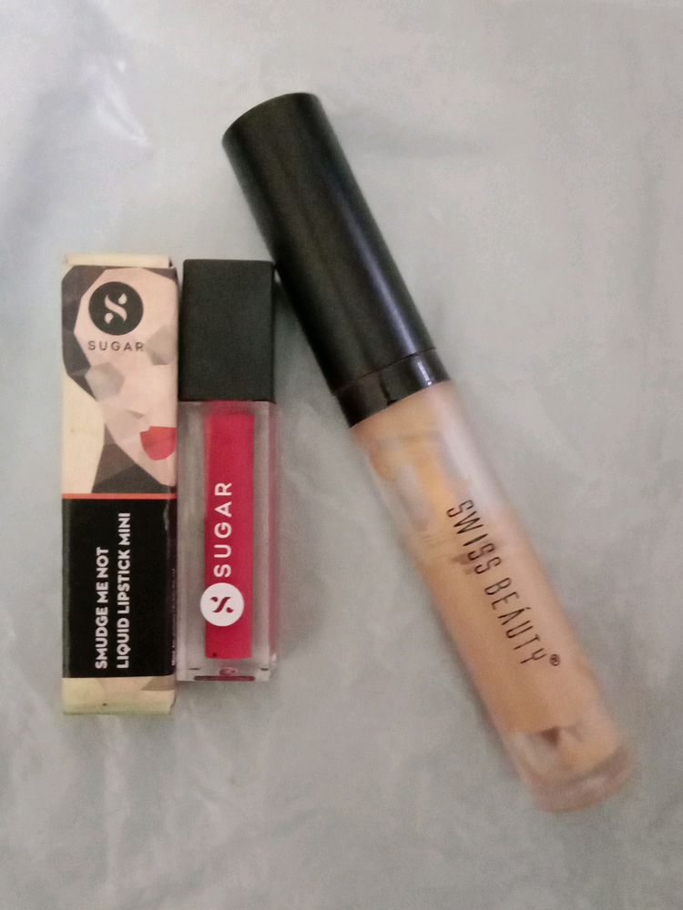 Sugar Lipstick And Swiss Beauty Concealer