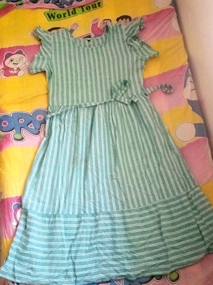 Green Striped Dress