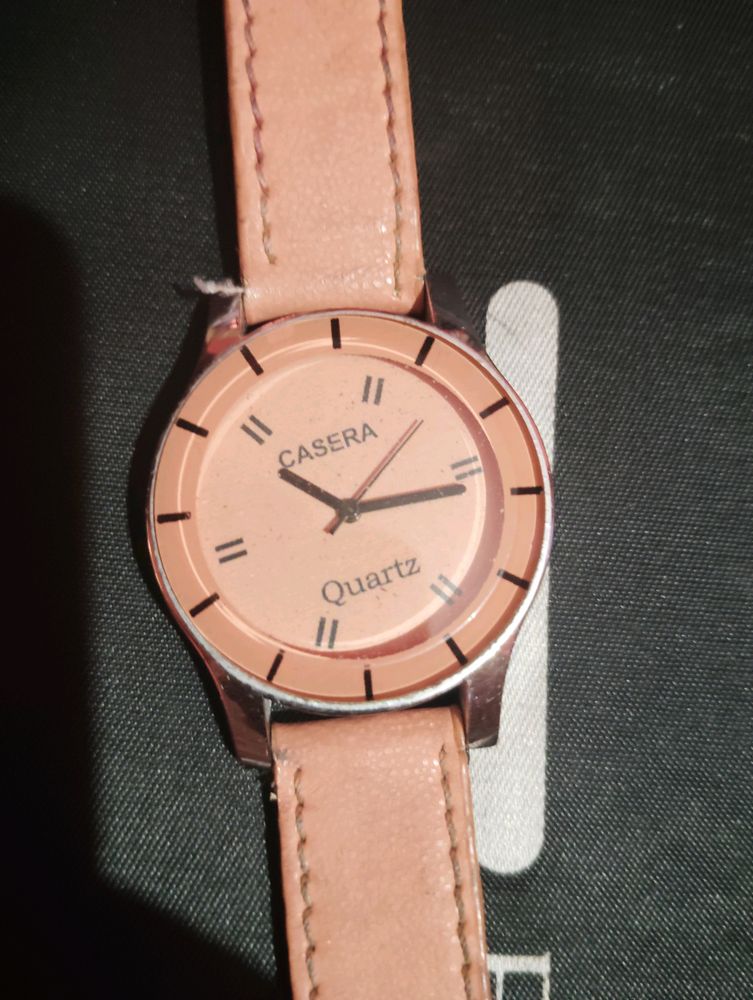 Beautiful Pink Colour Analogue Watch For Women