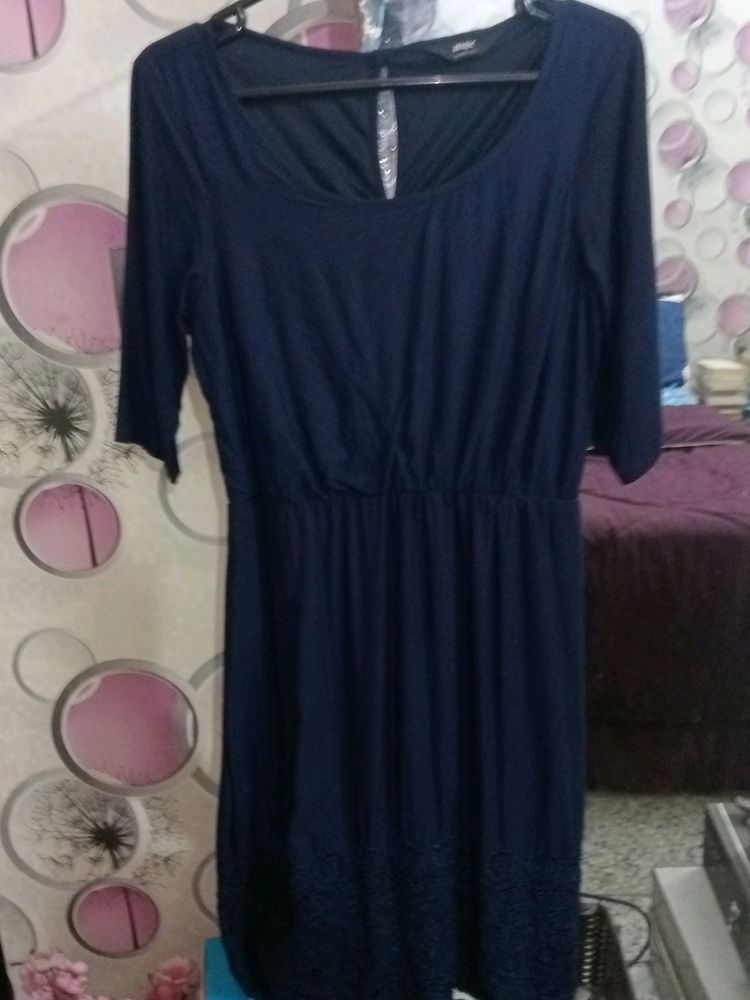 Knee Length Blue Dress