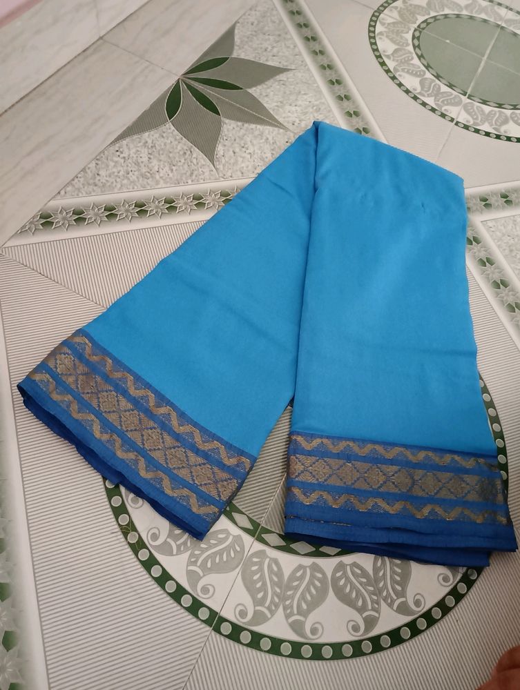 Special Borderline Saree With Unstitched Blouse