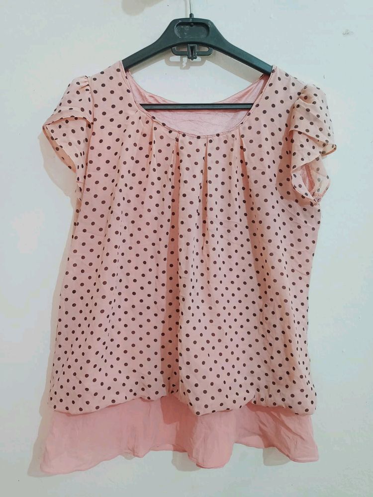 Beautiful Peach Pink Top