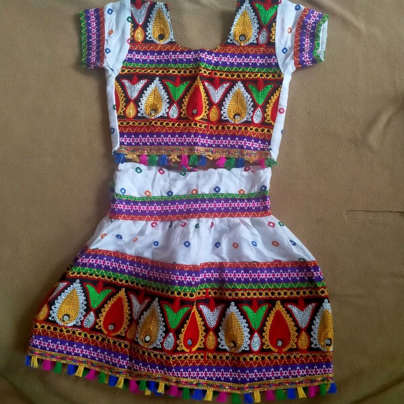 Beautiful Ghagra And Choli For 3-6 Month Baby Girl