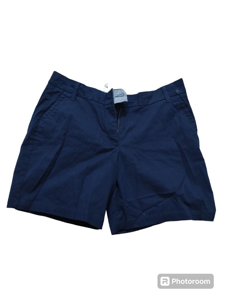 Cotton Shorts - Navy blue