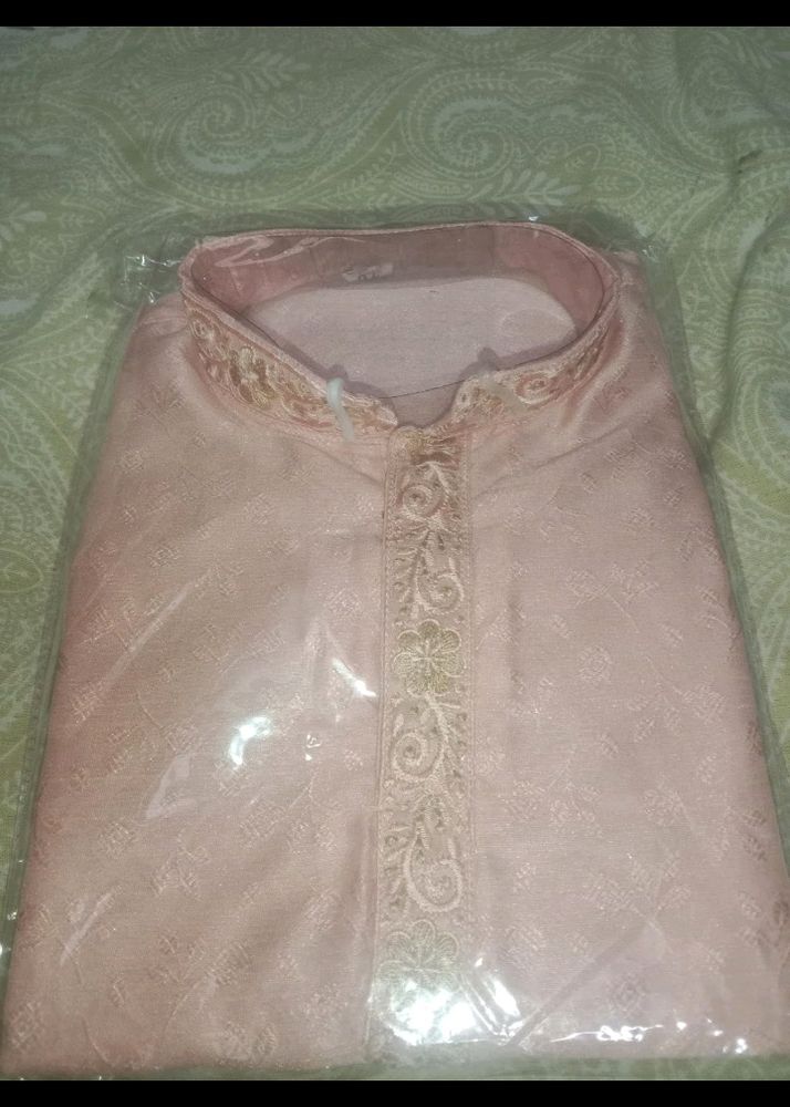 Pink Embroidery Sherwani