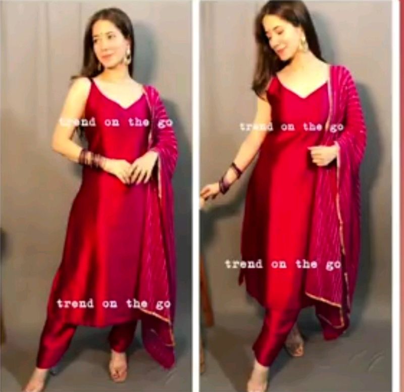 MAGENTA TREND ON THE GO KURTA SET