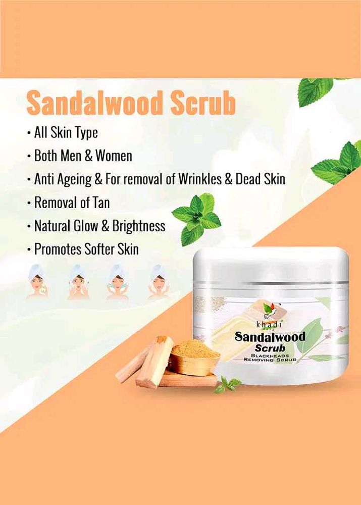 Khadi Rang Sandalwood Mild & Gentle Face Scrub