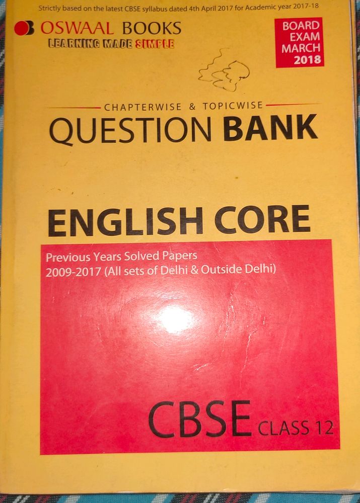 Oswaal Question Bank For 12th English