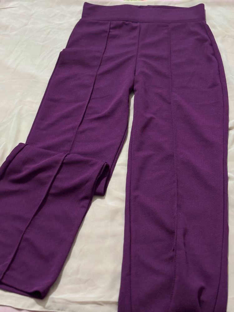 Cotton Blend Trouser For Women
