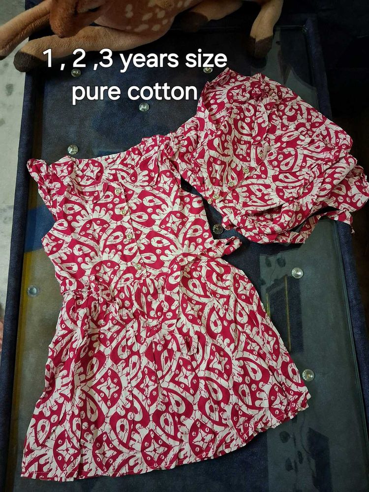 Pure Cotton Frock For Kids