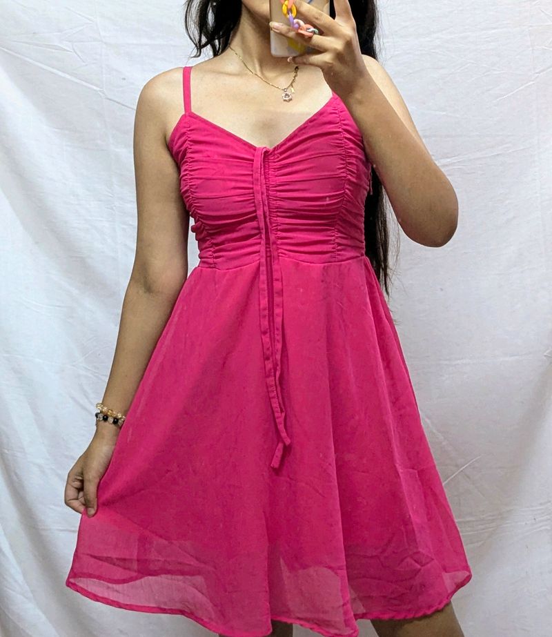 Rose Pink Western Dress