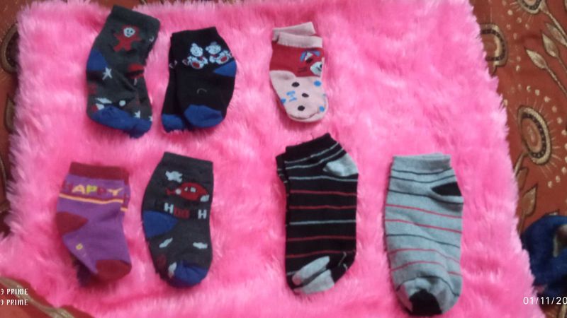 Kids Socks Pack Of 5 & 2 Ankle Sock