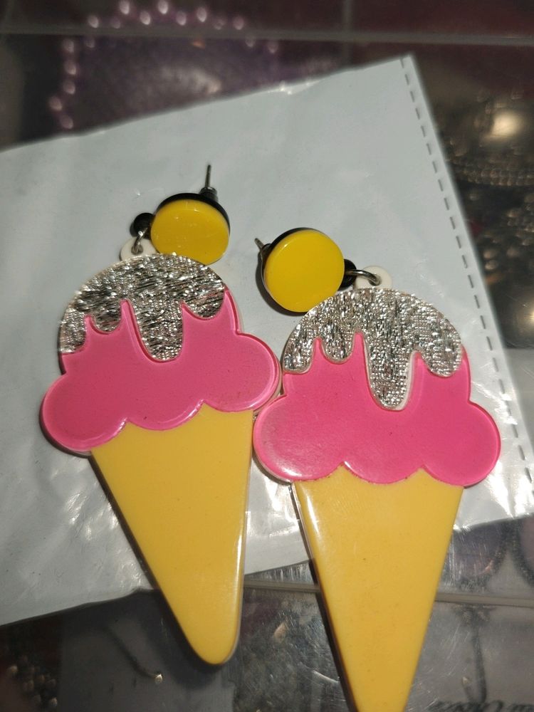 Ice Cream Shape Quirky Earings