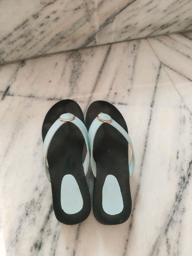 Black Wedges Slipper