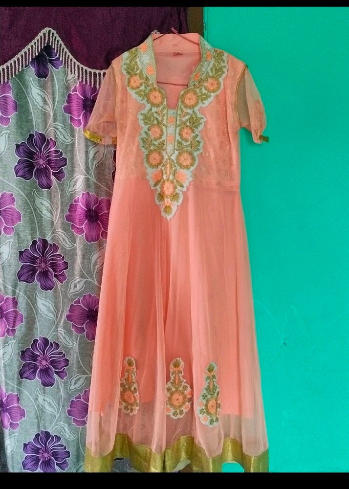 Peach Long Frock