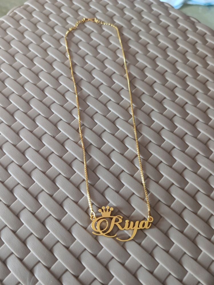 Gold Plated "Riya" Name Pandent Chain