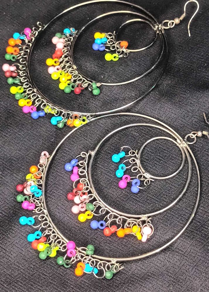 Multicolor Chandbali Earrings