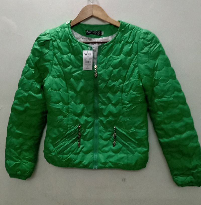 Light 💚Green Girls Padded Jacket💚