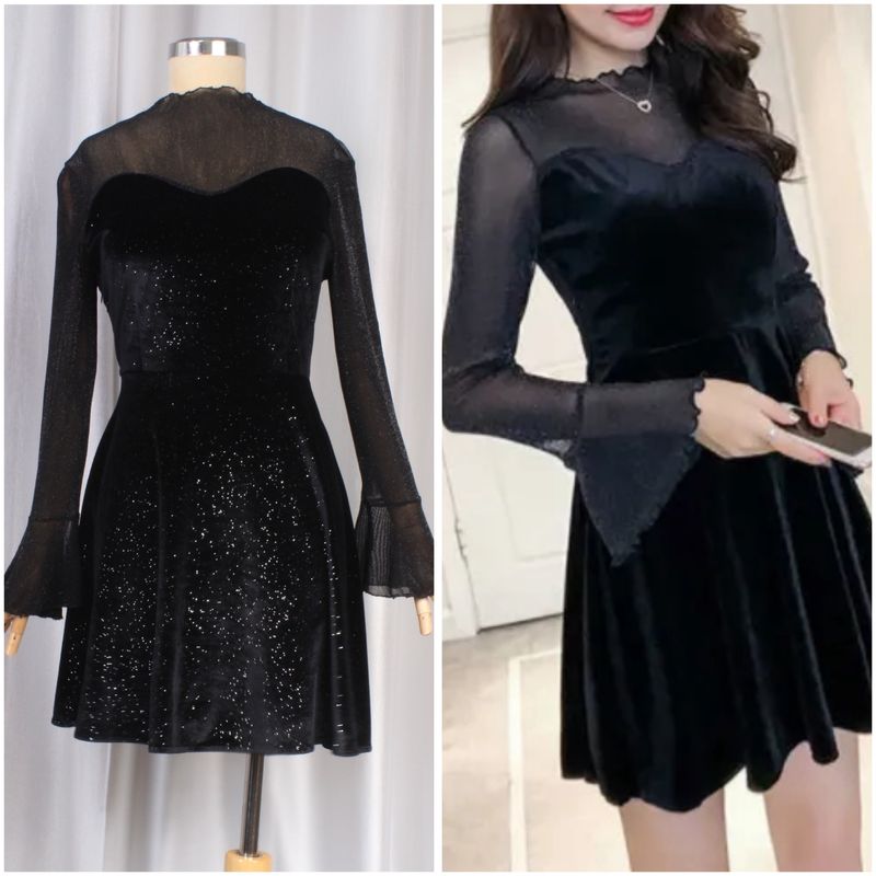 Korean Velvet Dress