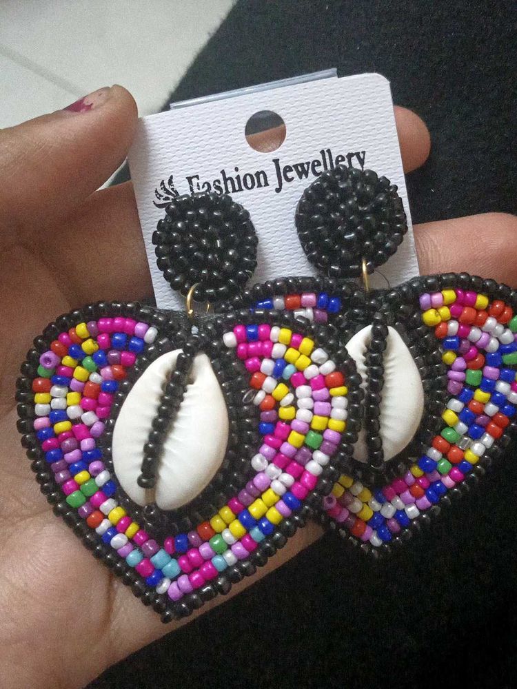 Beautiful Black Beads Earrings