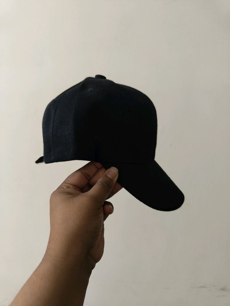 Plain Black Cap