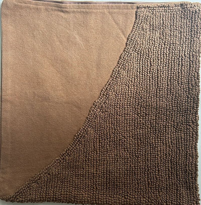 45x45 Brown Cotton Cushion Cover