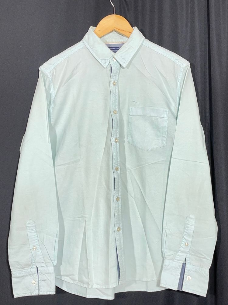 Flying Machine Men Sky Blue Shirt