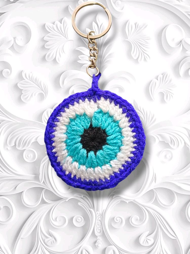 Evil Eye Handmade Crochet Keychain🧿