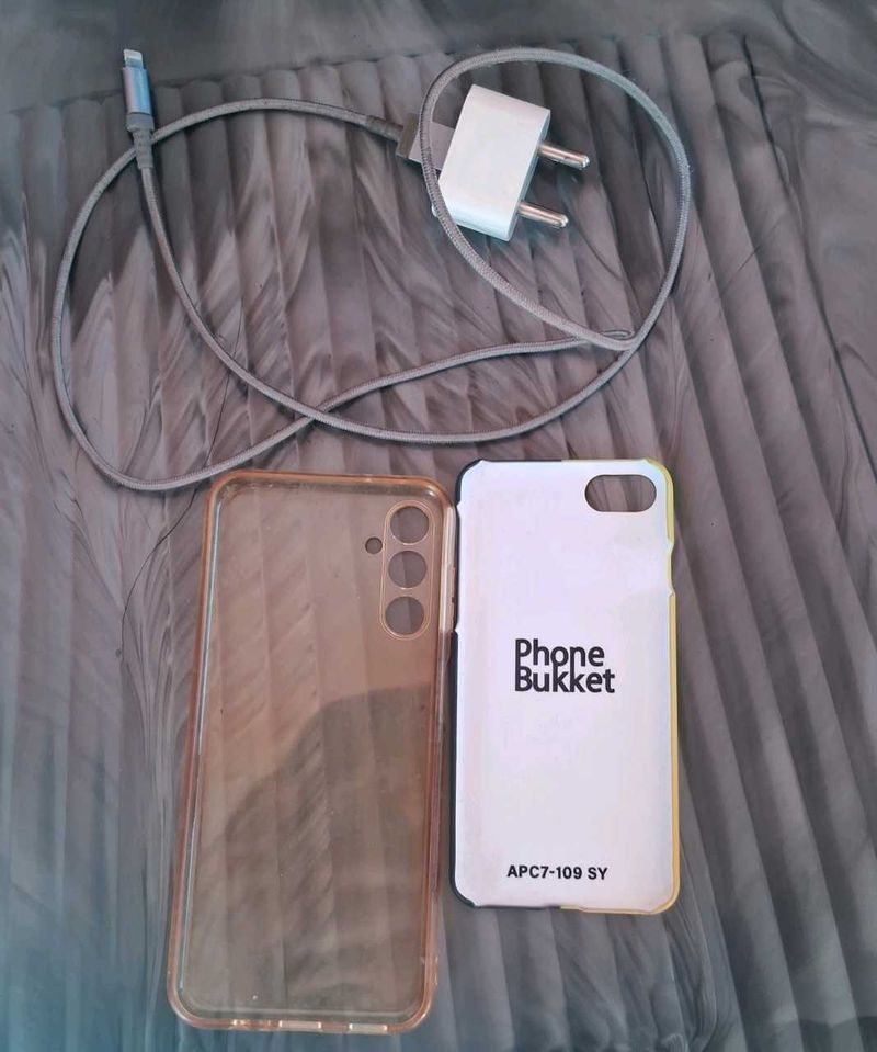 I Phone 7 Back Case, Lightning ChargingCable