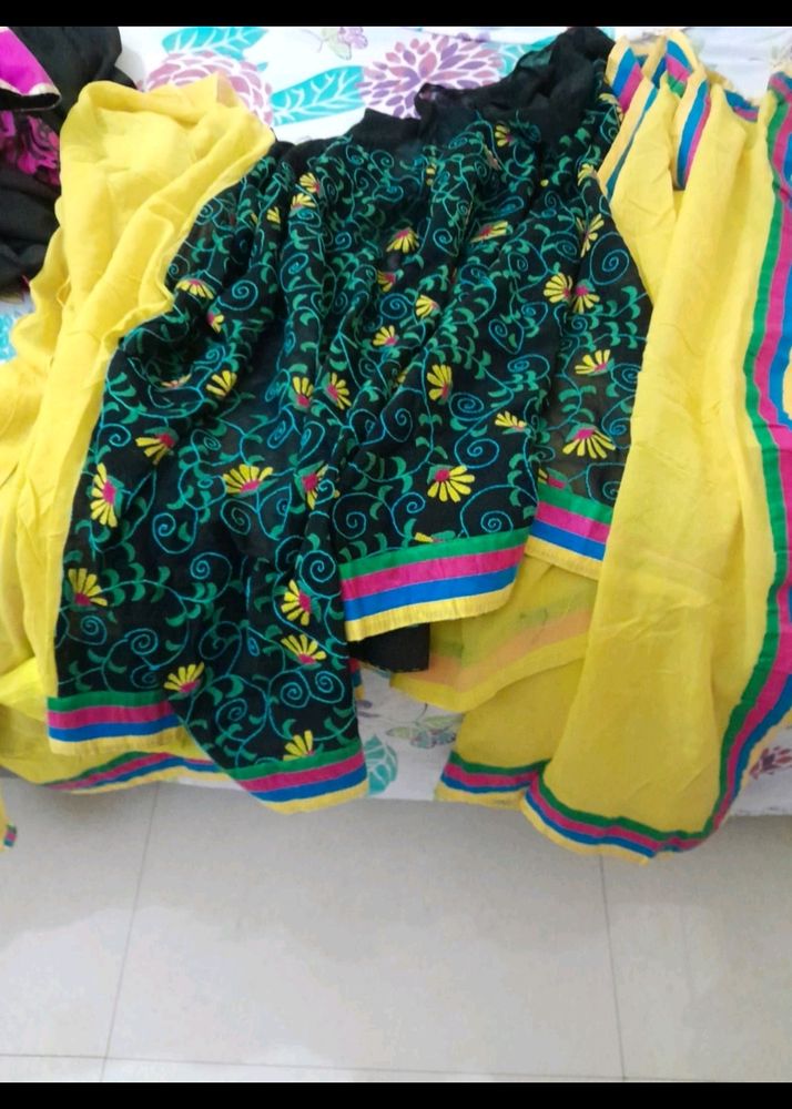 Yellow Designer Saree