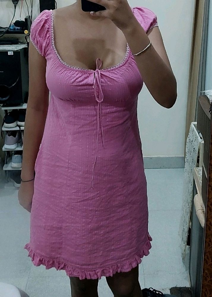 Pink Cottagecore Dress