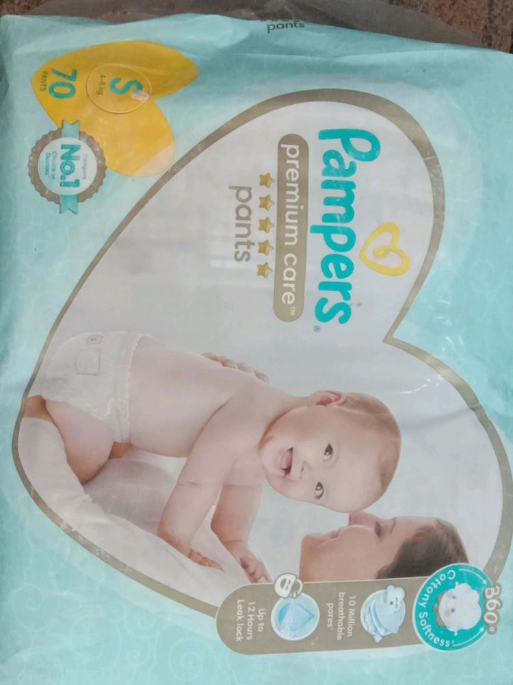 Totally New!!! Pampers Premium Care Pants. Size- Small. For 4-8 Kg Babies.