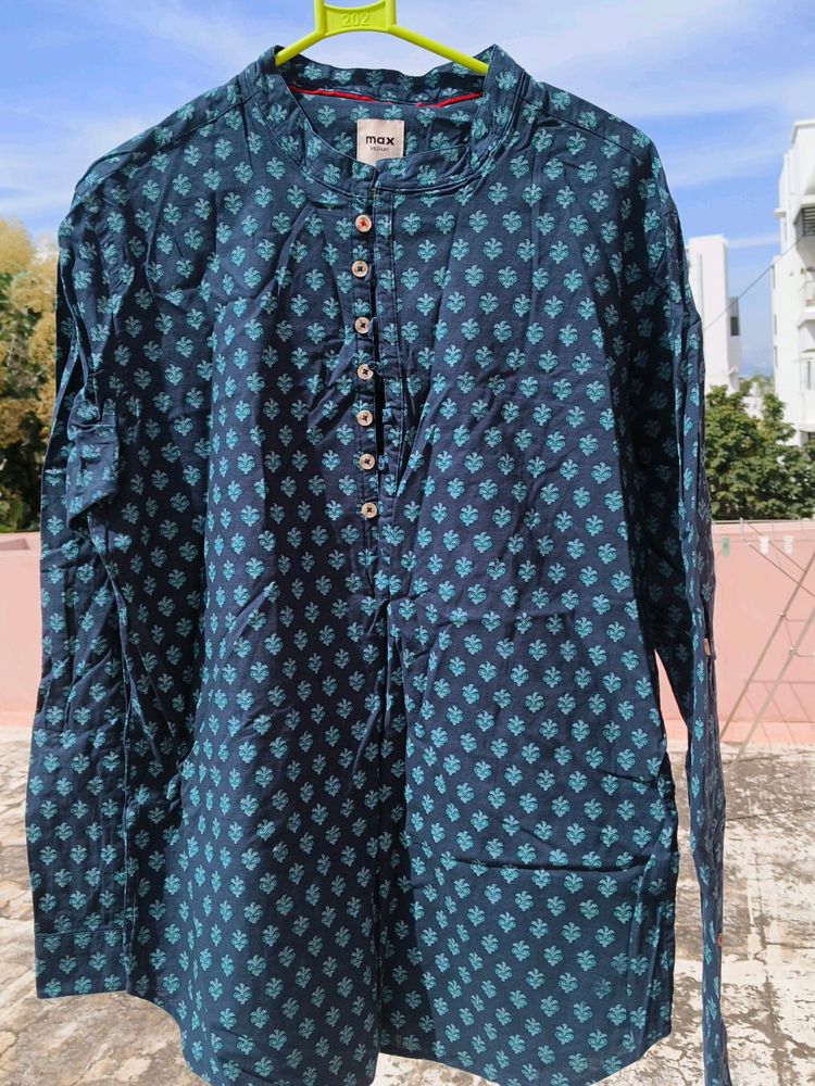 Blue Short Kurta For Sale