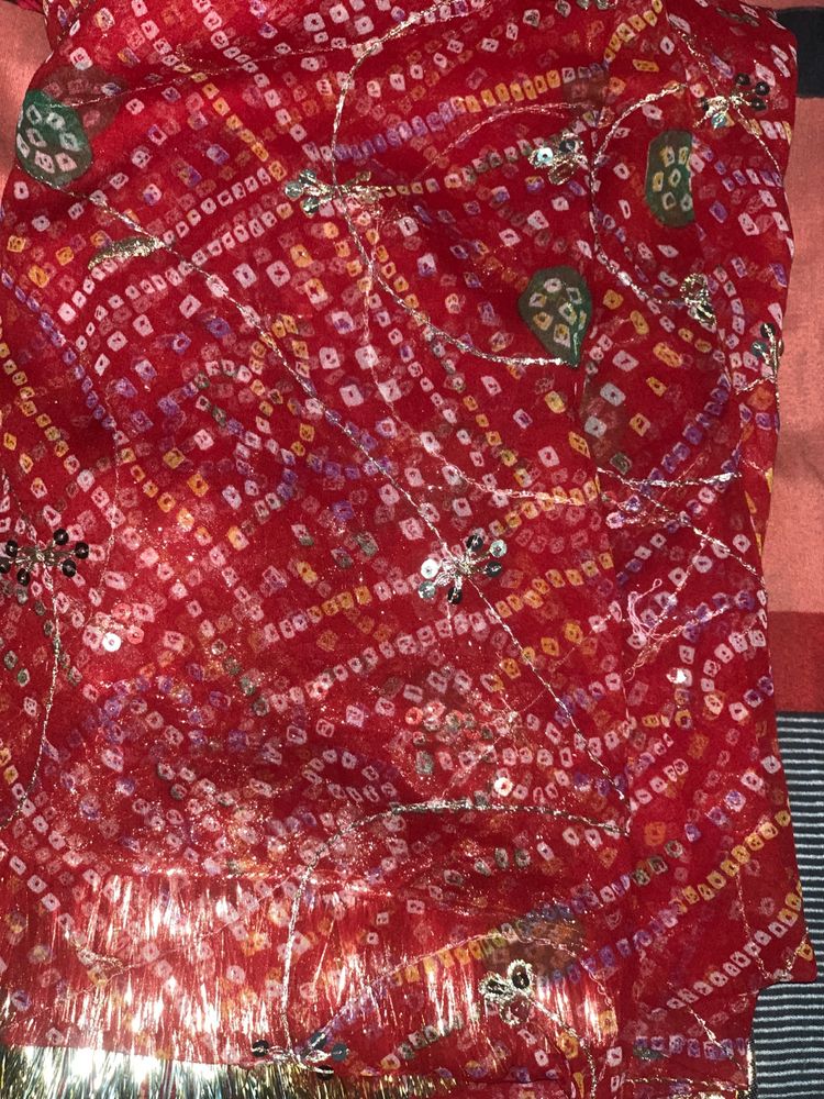 Silk Maroon Material Lehenga