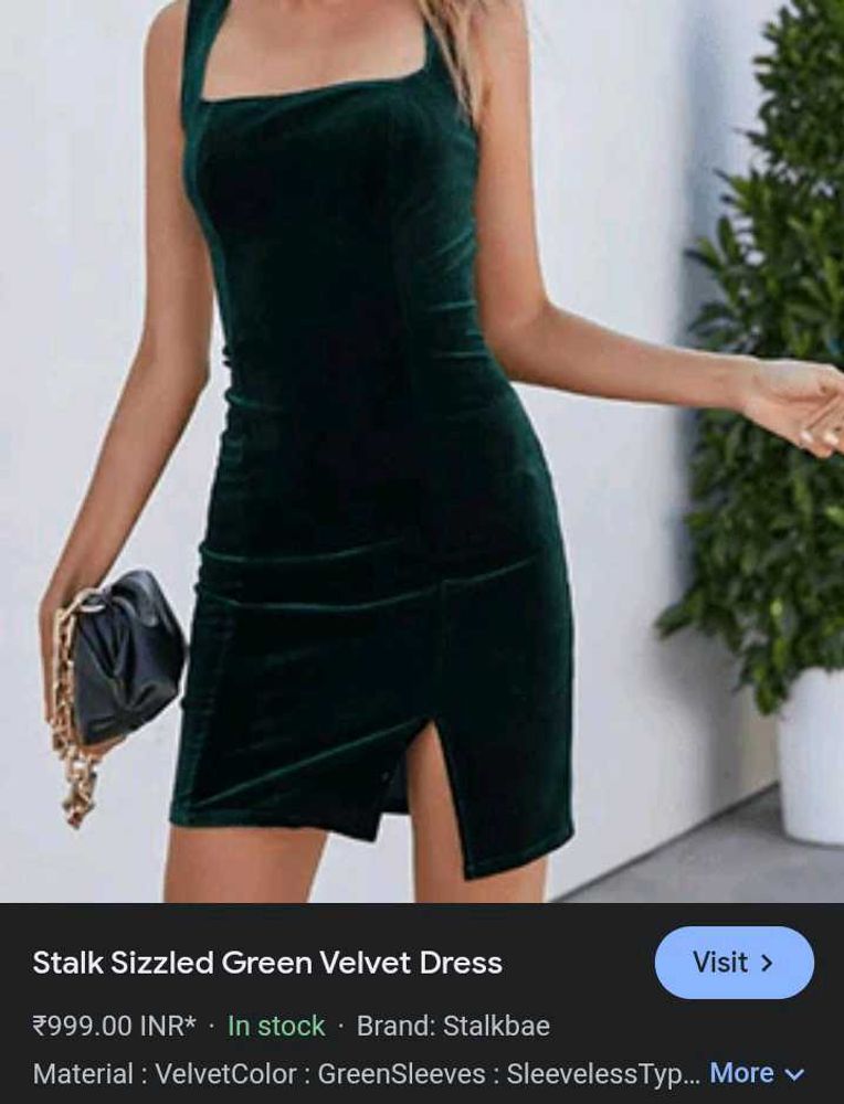 Green mini dress