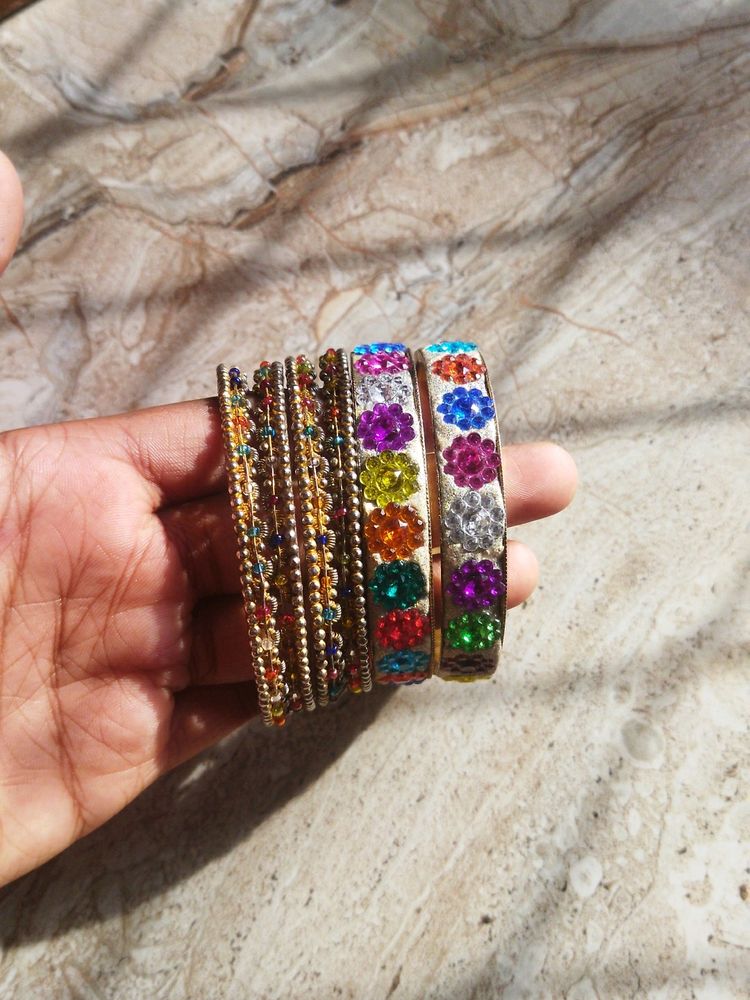 Two Colourful Bangle Set