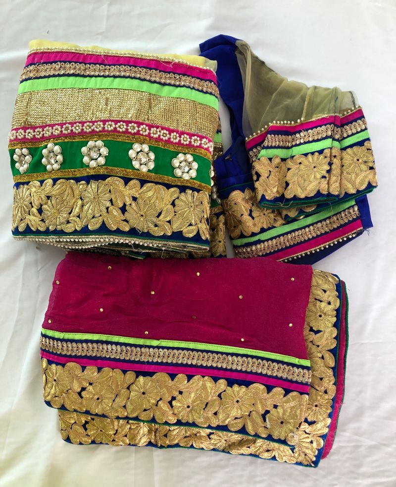 Multi Coloured Lehenga Choli Set(Women’s)